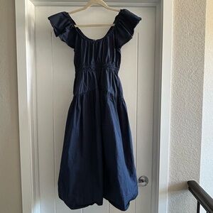 Elegant Navy Midi Dress